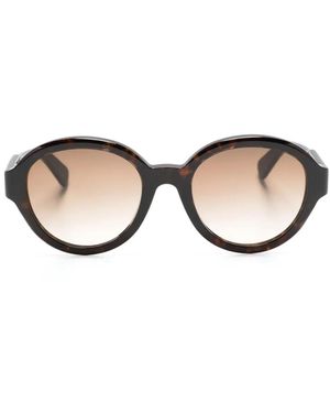 Chloé Tortoiseshell-Effect Round-Frame Sunglasses - Natural