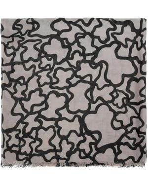 Tous Kaos Fringed Scarf - Gray