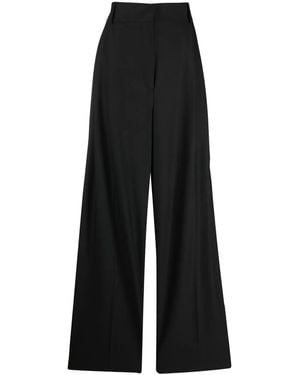 Ferragamo Pleated High-Waisted Pants - Black