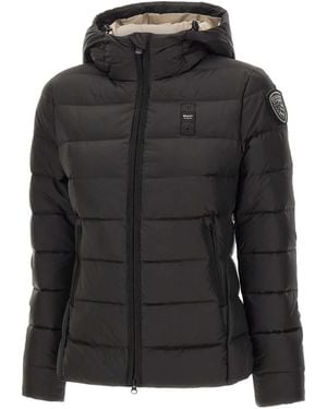 Blauer Charme フーデッド ダウンジャケット - ブラック