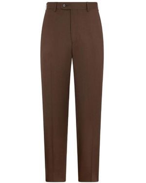 Brooks Brothers Virgin Wool Trousers - Brown