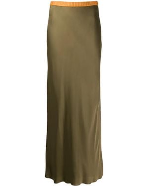 Helmut Lang Satin Skirt - Green