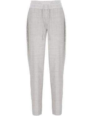 Panicale Sequin-Embellished Drawstring Pants - Grey