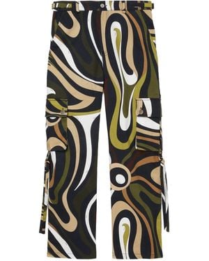 PUCCI Cargohose mit Wirbel-Print - Weiß