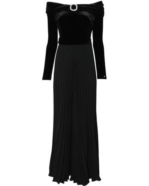 Nissa Crystal-Embellished Pleated Jumpsuit - Black