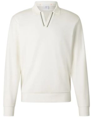 Bogner Sudadera Cajus Con Ribete A Rayas - Blanco