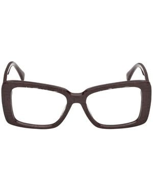 Max Mara Eyewear Lunettes De Vue À Monture Rectangulaire - Brown
