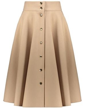 RED Valentino Falda Midi Con Botones - Neutro