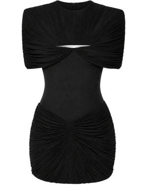 Chats by C.Dam Draped Mini Dress - Black