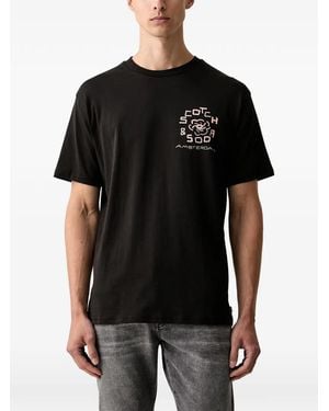 Scotch & Soda Graphic-Print Relaxed-Fit T-Shirt - Black