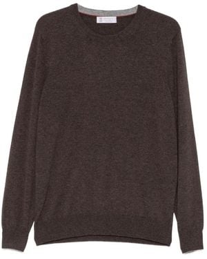 Brunello Cucinelli Maglione Girocollo - Marrone