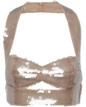 Prada Oberteil Mit Pailletten - Braun