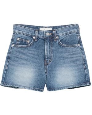 DUNST Faded Denim Shorts - Blue