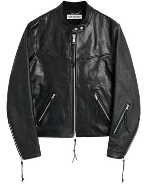 Our Legacy Yurei Buffed Leather Jacket - Black