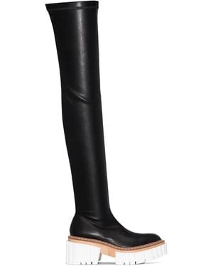 Stella McCartney Emilie 75Mm Thigh-High Boots - Black
