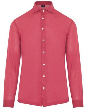 Barba Napoli Hemd Aus Leinen - Pink