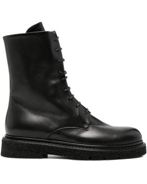 Guglielmo Rotta Koby Lace-Up Leather Boots - Black