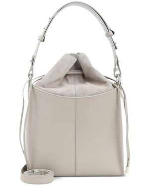 Giorgio Armani Logo-Detail Drawstring Bucket Bag - White