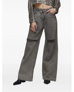 In the mood for love Alexandra Leopard-Print Sequinned Top - Grey