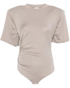 ANDAMANE Gathered Bodysuit - White