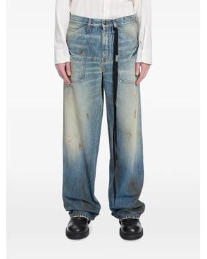 Ann Demeulemeester Jean Ample À Effet Usé - Blue