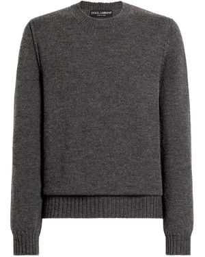Dolce & Gabbana Pull En Laine Vierge - Gris