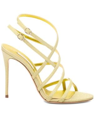 Casadei Cage Buckle-Detail Heeled Sandals - Metallic