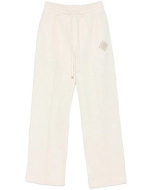 CASABLANCA Textured Logo-Patch Track Trousers - White