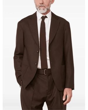 Officine Generale Michael Single-Breasted Notch-Lapel Blazer - Brown