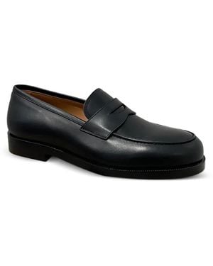 Loro Piana Lewis Walk Leather Loafers - Black