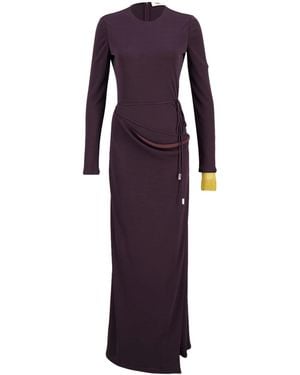 Fendi Kleid mit drapiertem Ausschnitt - Lila