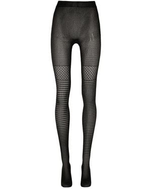 Wolford Mosaic Net Tights - Grey
