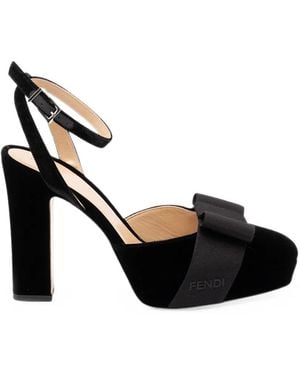 Fendi After 9 Bow-Detail Court Shoes - Black