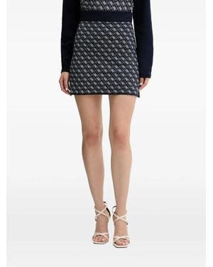 Guess Logo-Jacquard Mini Skirt - Black