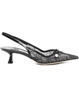 Jimmy Choo Amita Slingback Court Shoes - Metallic