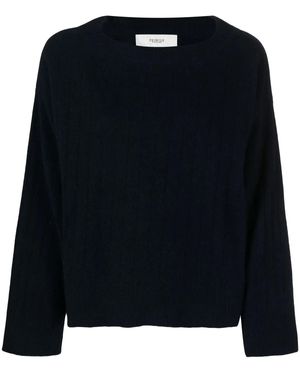 Pringle of Scotland Wide-Neck Ribbed-Knit Jumper - Black