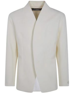 Jacquemus The Bastide Collarless Blaser - Gray