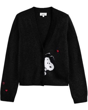 Chinti & Parker X Peanuts Cardigan Mit Snoopy - Schwarz