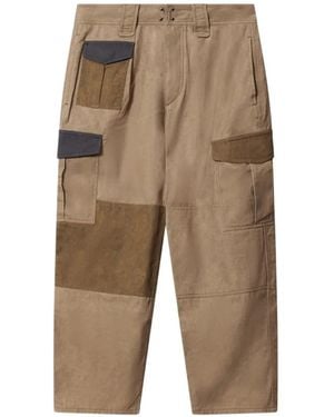 Isabel Marant Patchwork Cotton Cargo Pants - Natural