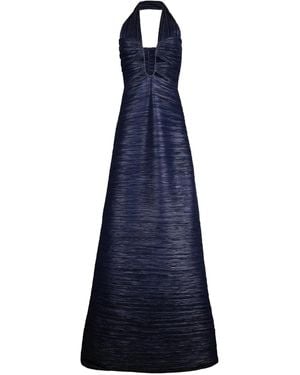Cult Gaia Vestido Jahzara con cuello halter - Azul