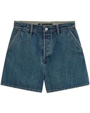 Jil Sander High-Rise Denim Shorts - Blue