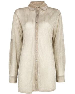 Palmacea Nuna Metallic-Thread Shirt - Natural