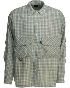 Daiwa Pier39 Check-Pattern Flap-Pocket Shirt - Grey