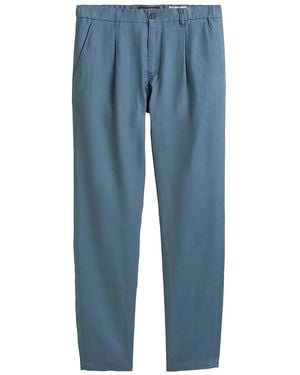 Marc O' Polo Pleat-Detailed Linen Chinos - Blue