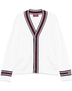 Gucci アイボリー レッド カーディガン　メンズ メンズ Gucci カーディガン | Lyst