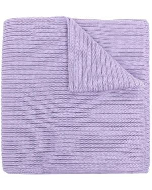 Givenchy Écharpe En Coton À Design Côtelé - Violet
