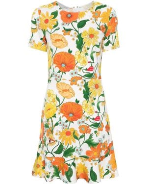 Stella McCartney Floral-Print Peplum Dress - White