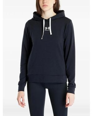 Under Armour Logo-Print Drawstring Hoodie - Blue