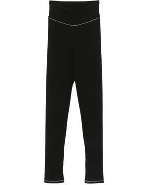 Repetto Leggins de canalé - Negro