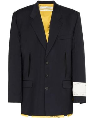 Off-White c/o Virgil Abloh Deconstructed Tailored Blazer - Blue